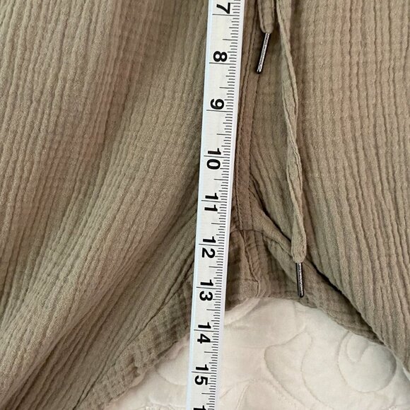 Calvin Klein Crinkle Cotton Pants Pull On Size Medium Straight Leg Relaxed Fit - Picture 10 of 12